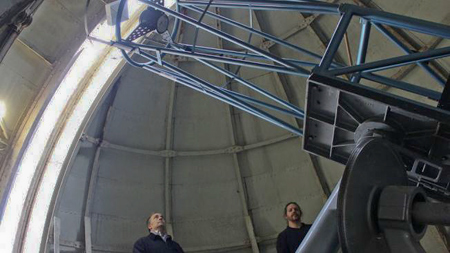 El Perrine instalado en la cúpula auxiliar de la Estación Astrofísica de Bosque Alegre