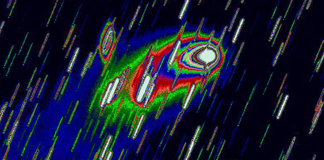 Imagen del cometa C2013 A1, en falsos colores